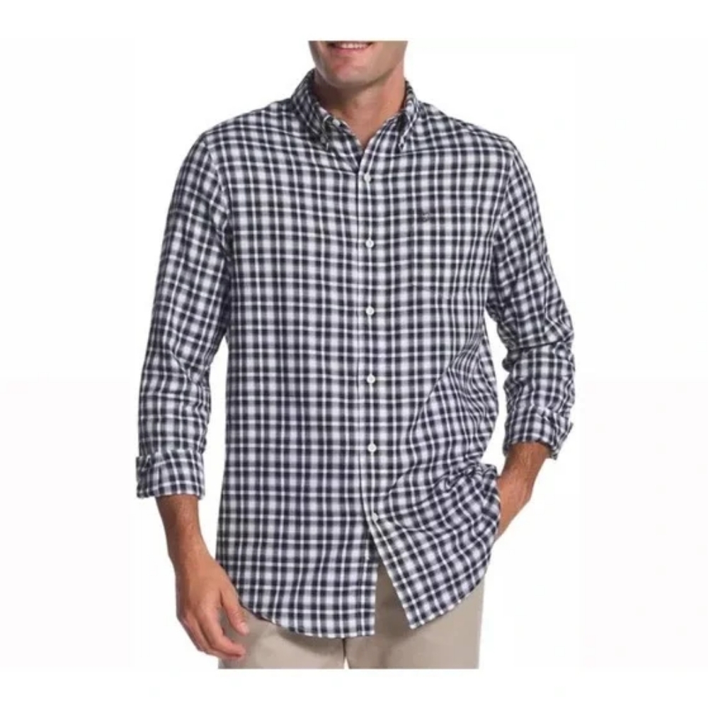 Chaps Men's Easy Care Long Sleeve Woven Shirt. NEW Size Large